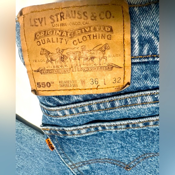 Vintage Levi’s, Orange Tab Acid Washed 90s Y2K Levi’s 550 Jeans EUC! - Picture 5 of 10